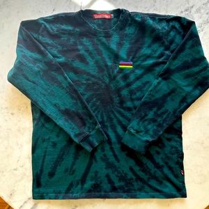 Team Dream emerald tie-dye long sleeve heavyweight shirt. Size M